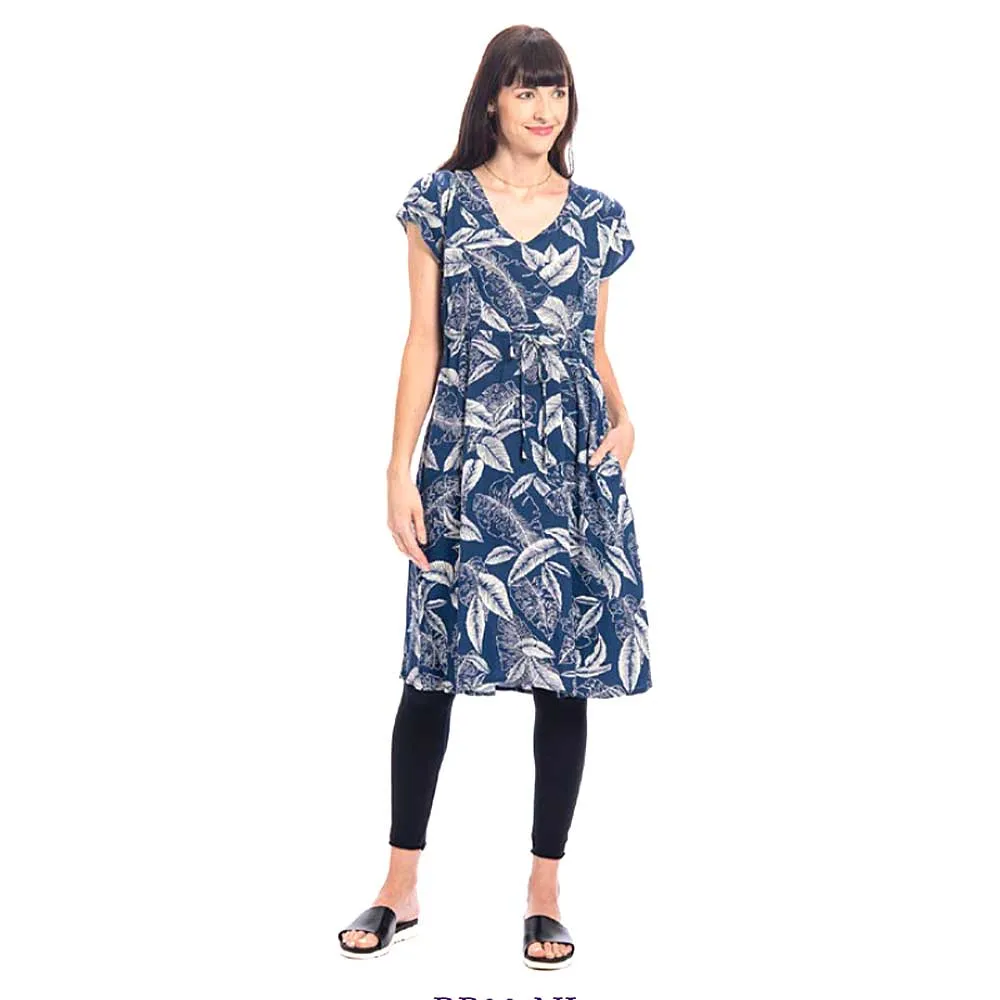 Navy Leaf Robyn Dress