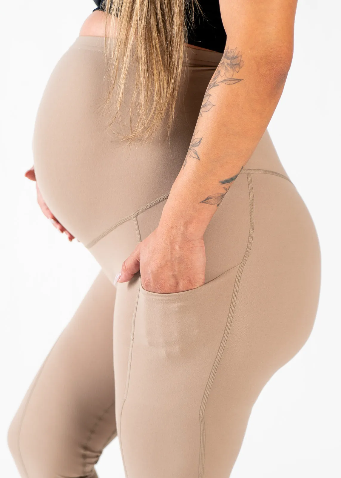 NKD Maternity Leggings With Pockets | Clay