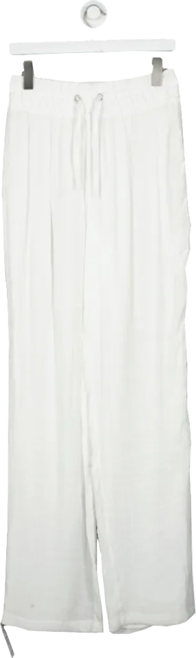 Noughts & Kisses White Linen Crepe Trouser UK M