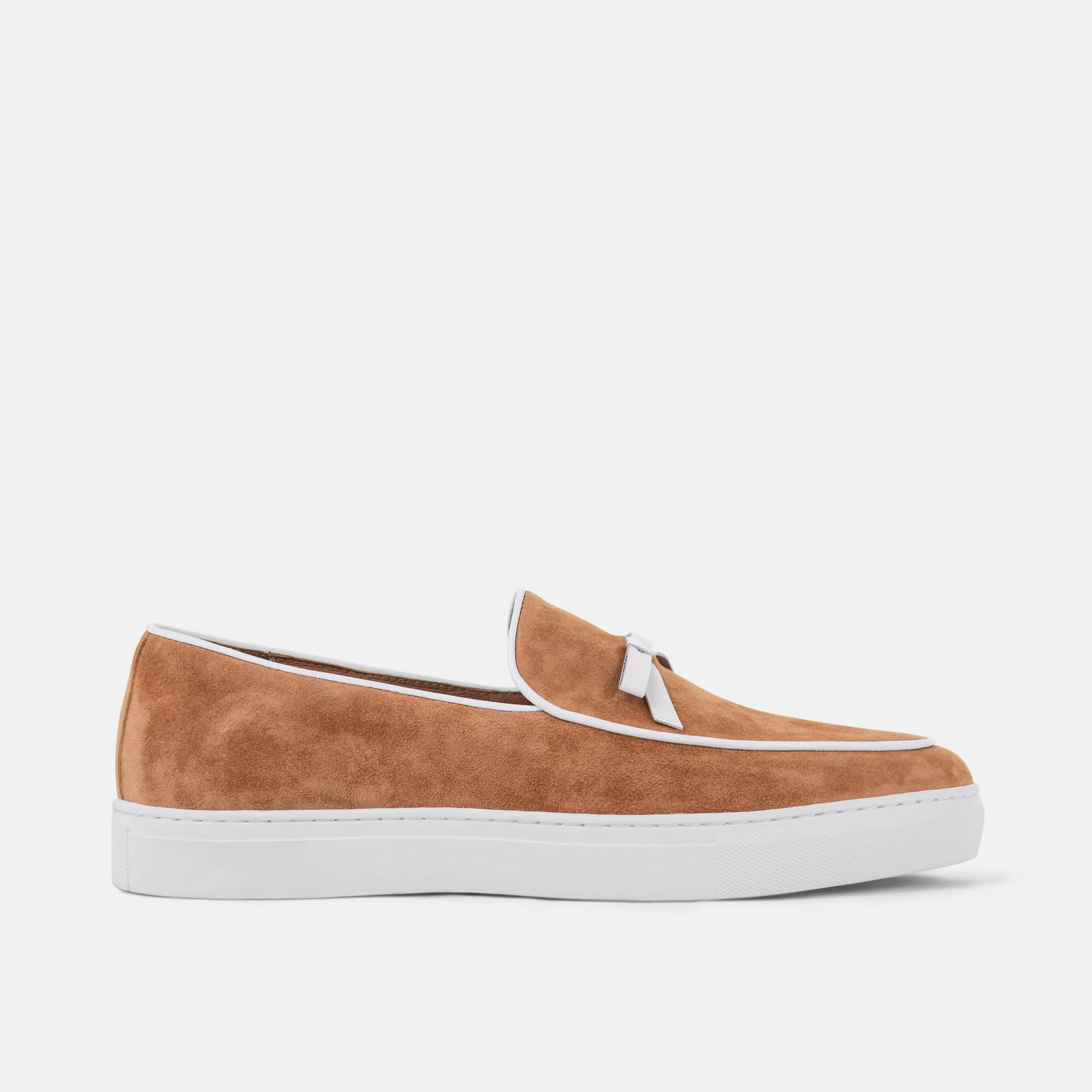 Odell Tan Suede Belgian Loafer Sneakers