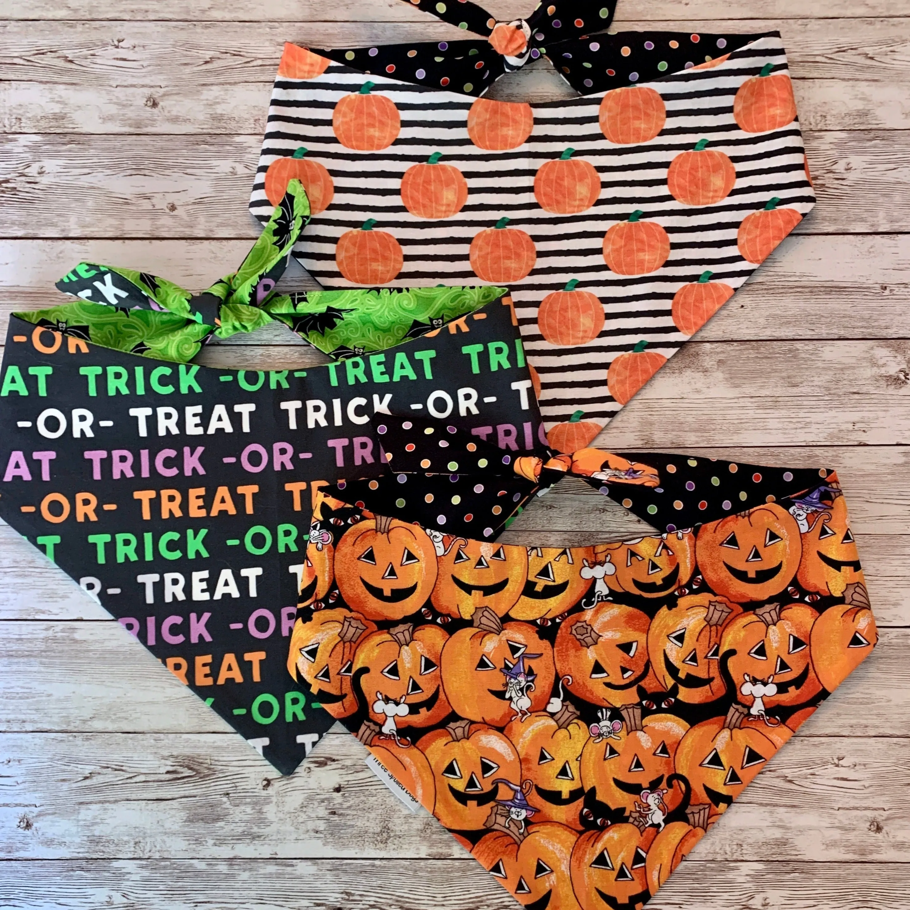 Personalized Halloween Pet Bandanas with Pets Name