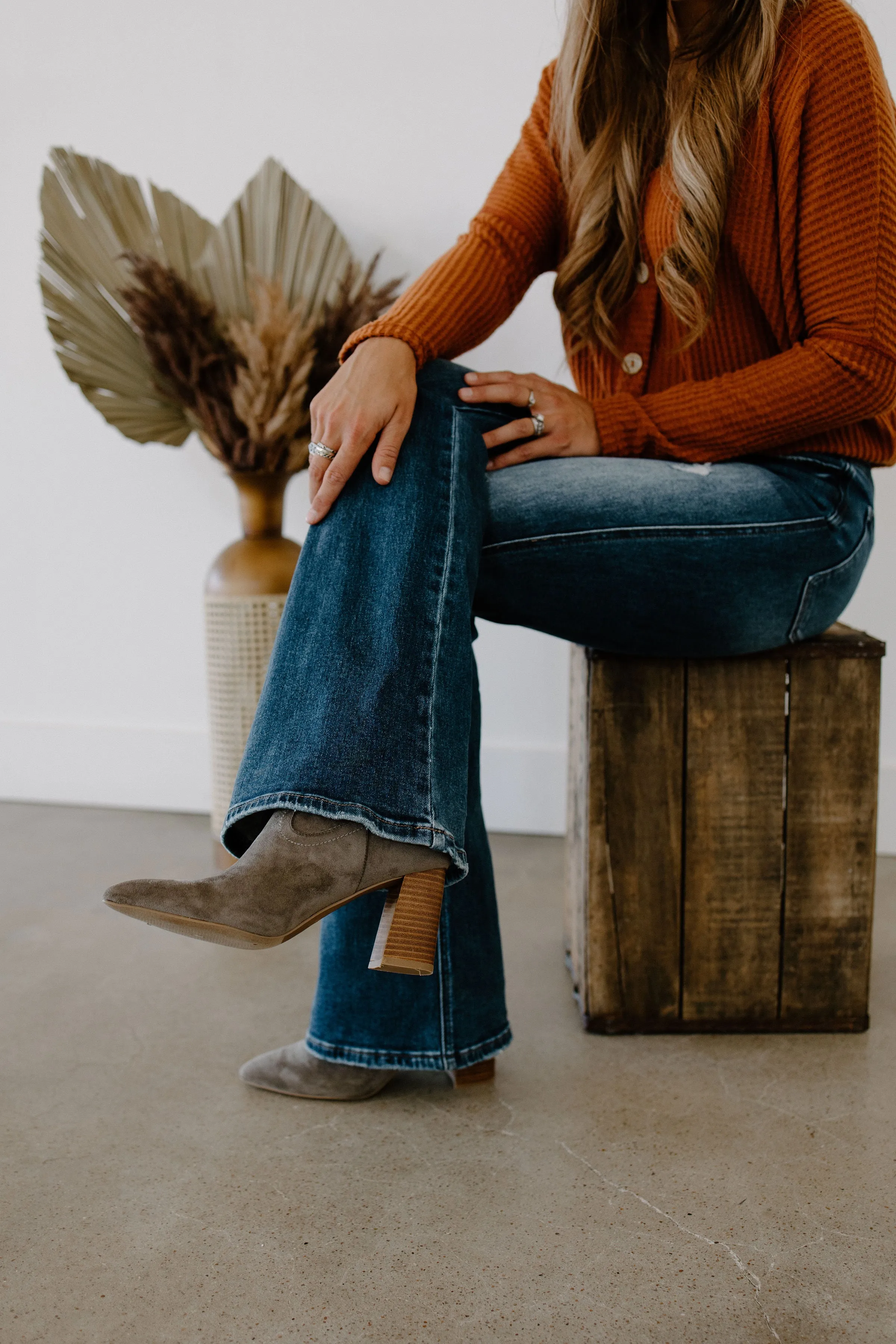 PerSUEDE Me- Gray Suede Pointed Toe Booties