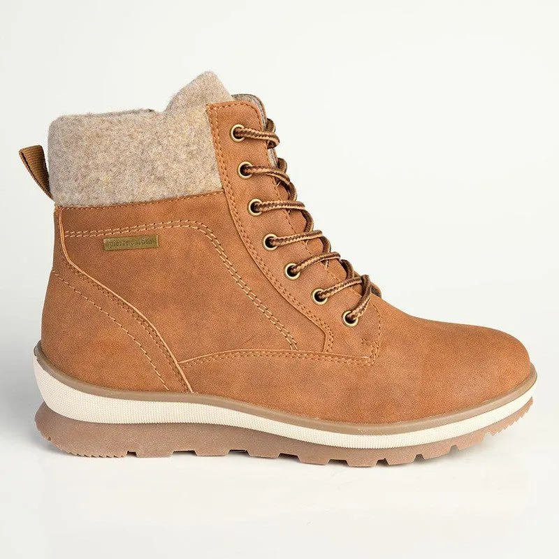 Pierre Cardin Casual Fur Lined Boot - Tan