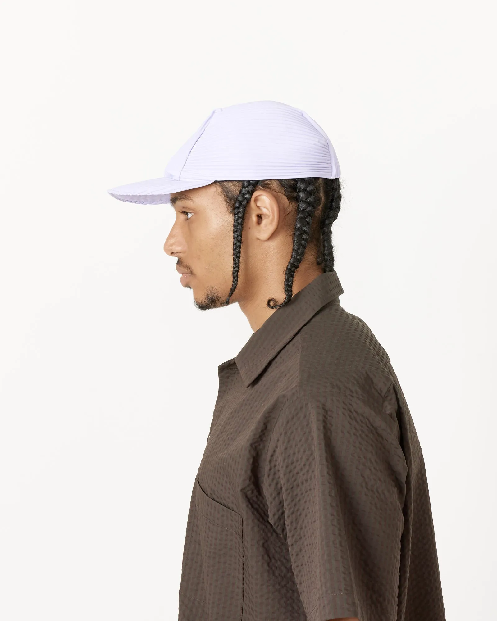 Pleats Cap in Soft Lavender