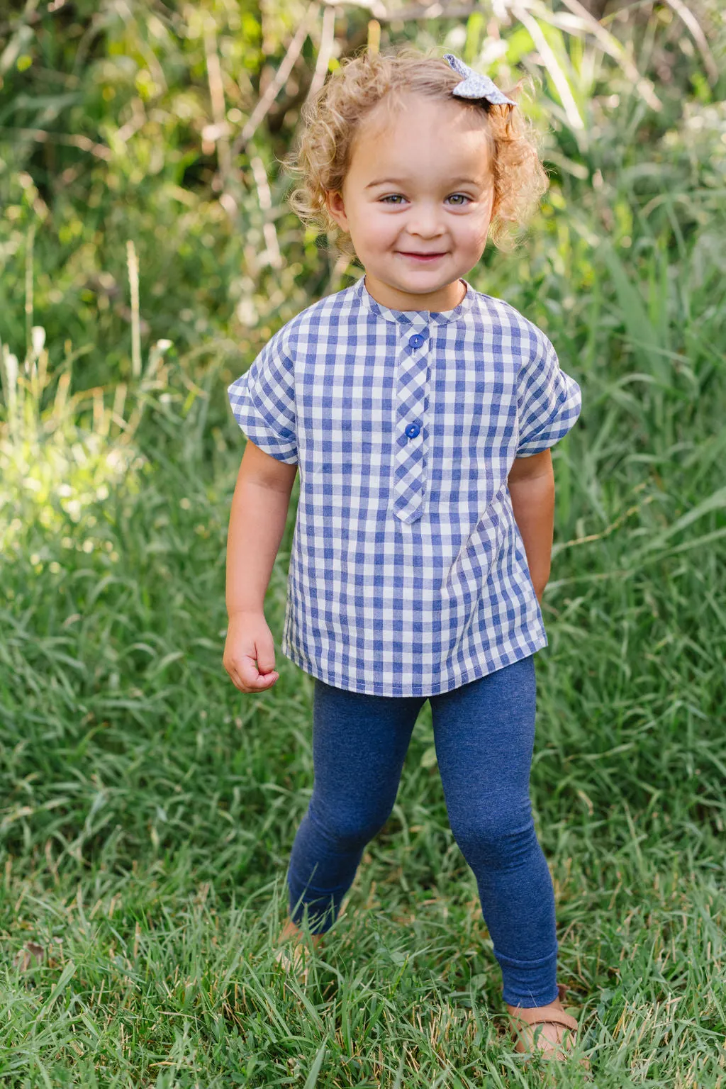 Popover Shirt in Ink Gingham