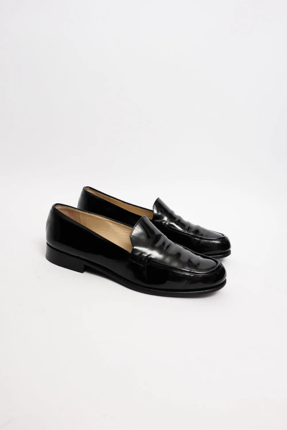 PRADA VINTAGE 40 41 LEATHER PENNY LOAFER