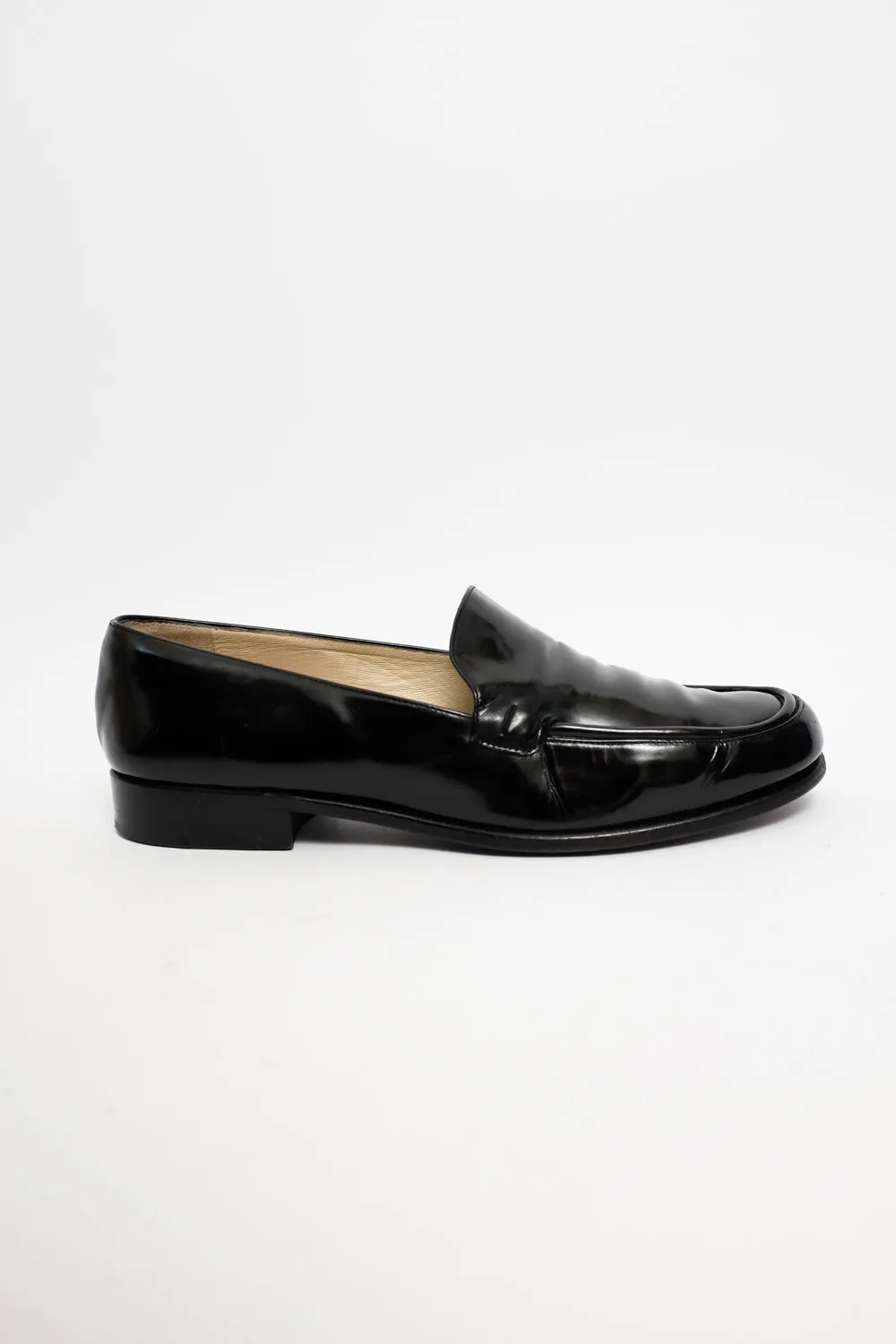 PRADA VINTAGE 40 41 LEATHER PENNY LOAFER