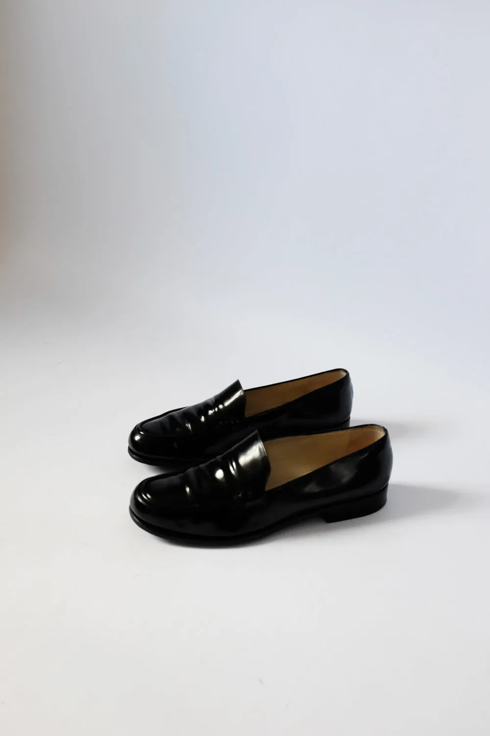 PRADA VINTAGE 40 41 LEATHER PENNY LOAFER