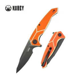 RBC-1 Outdoor Flipper Knife Orange White G10 Handle 3.46 Blackwash 14C28N KU373B