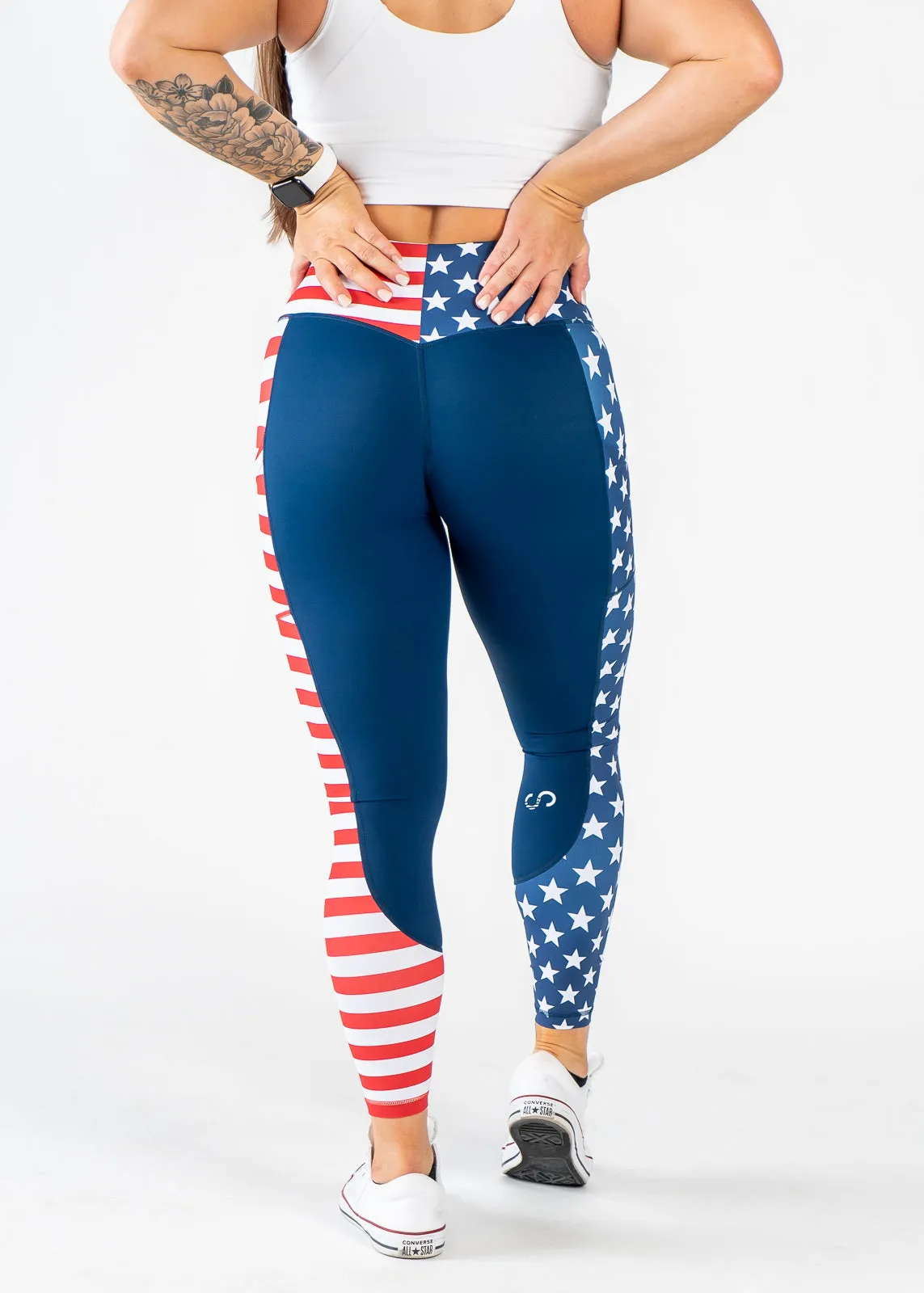 Red, White, and Badass Leggings With Pockets | Stars and Stripes