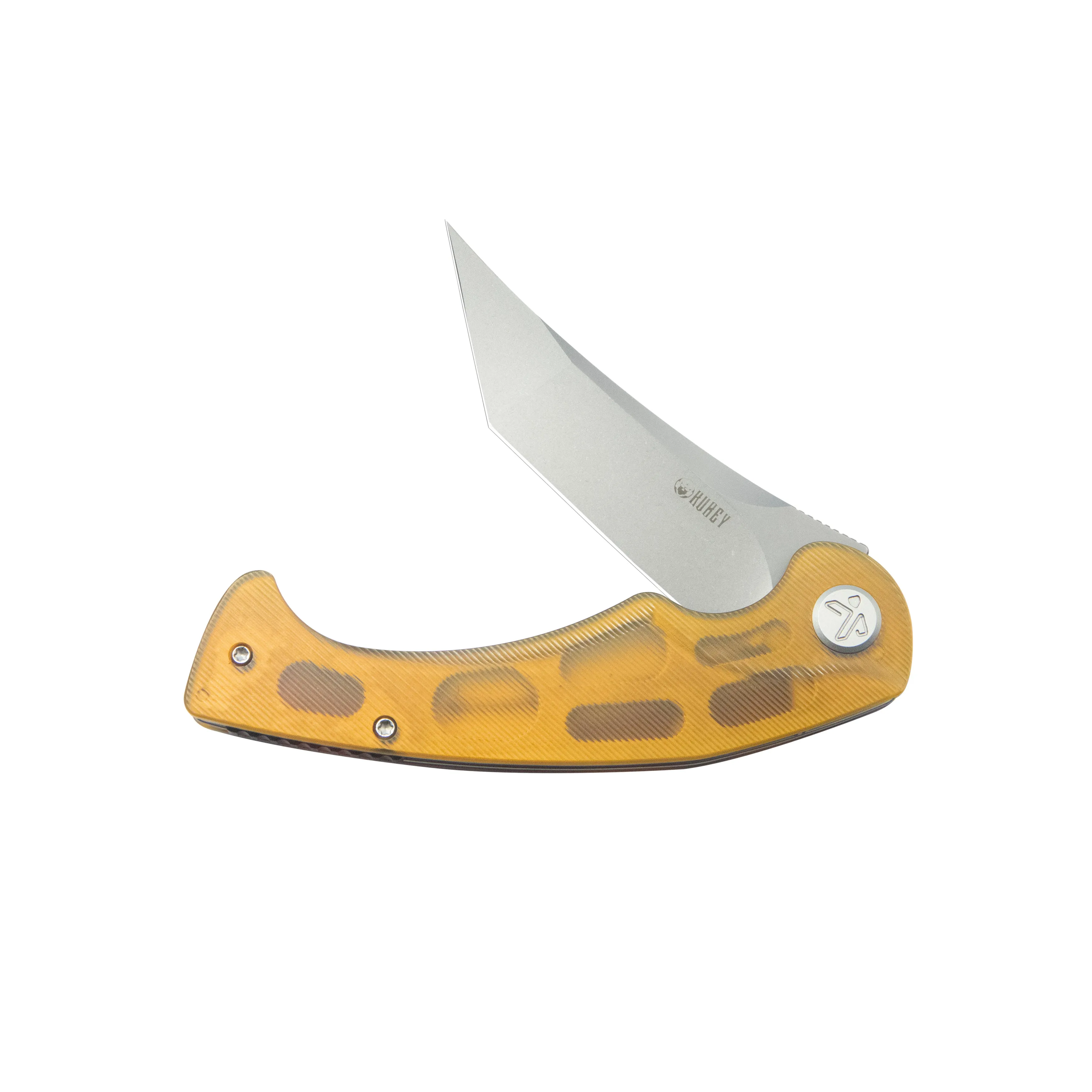 Scimitar Tanto Liner Lock Hunting Folding Knife Ultem Handle 3.46 Beadblast 14C28N KU175C