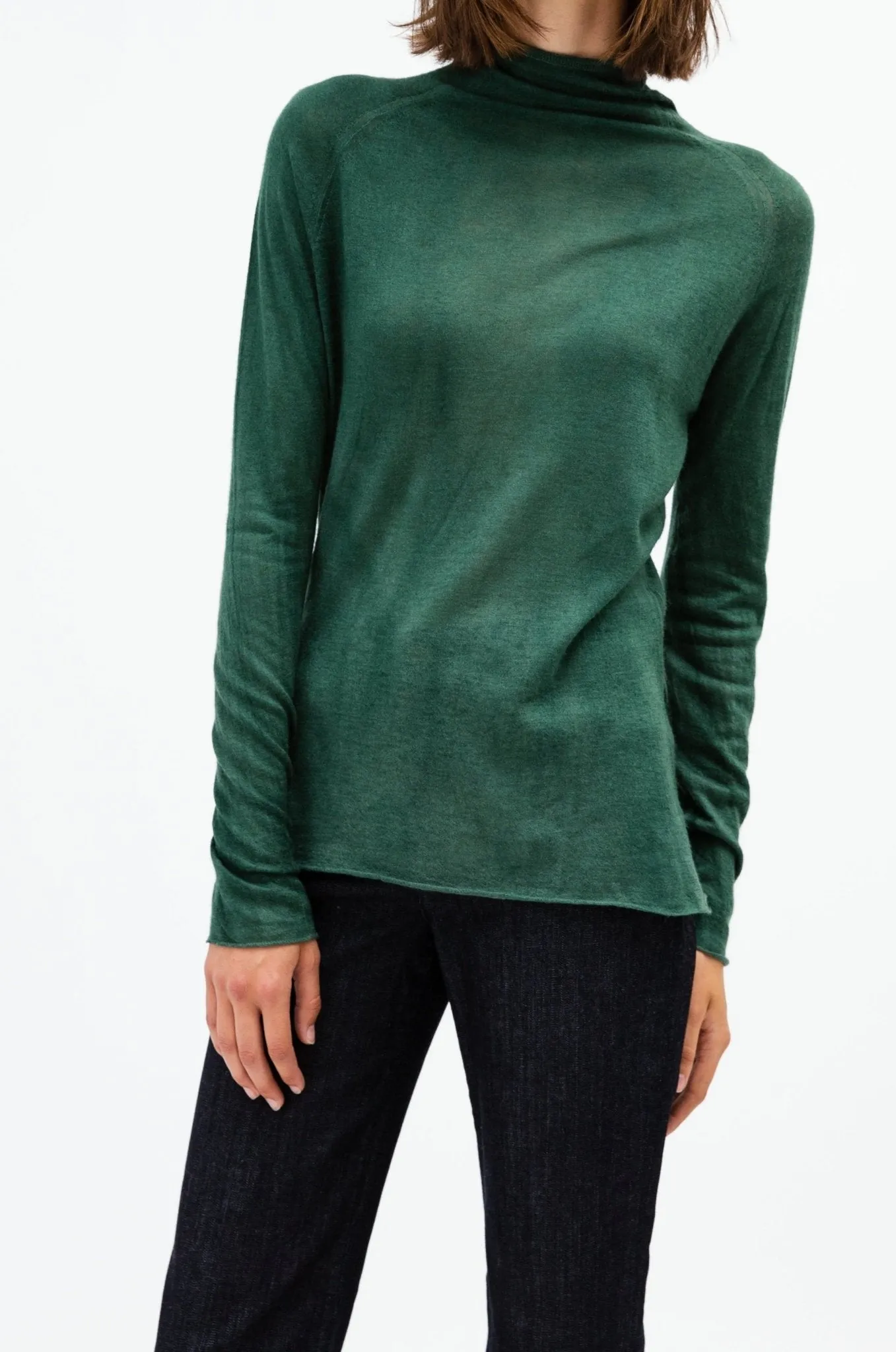 SHANE HIGH NECK SWEATER IN HAND-DYED CASHMERE