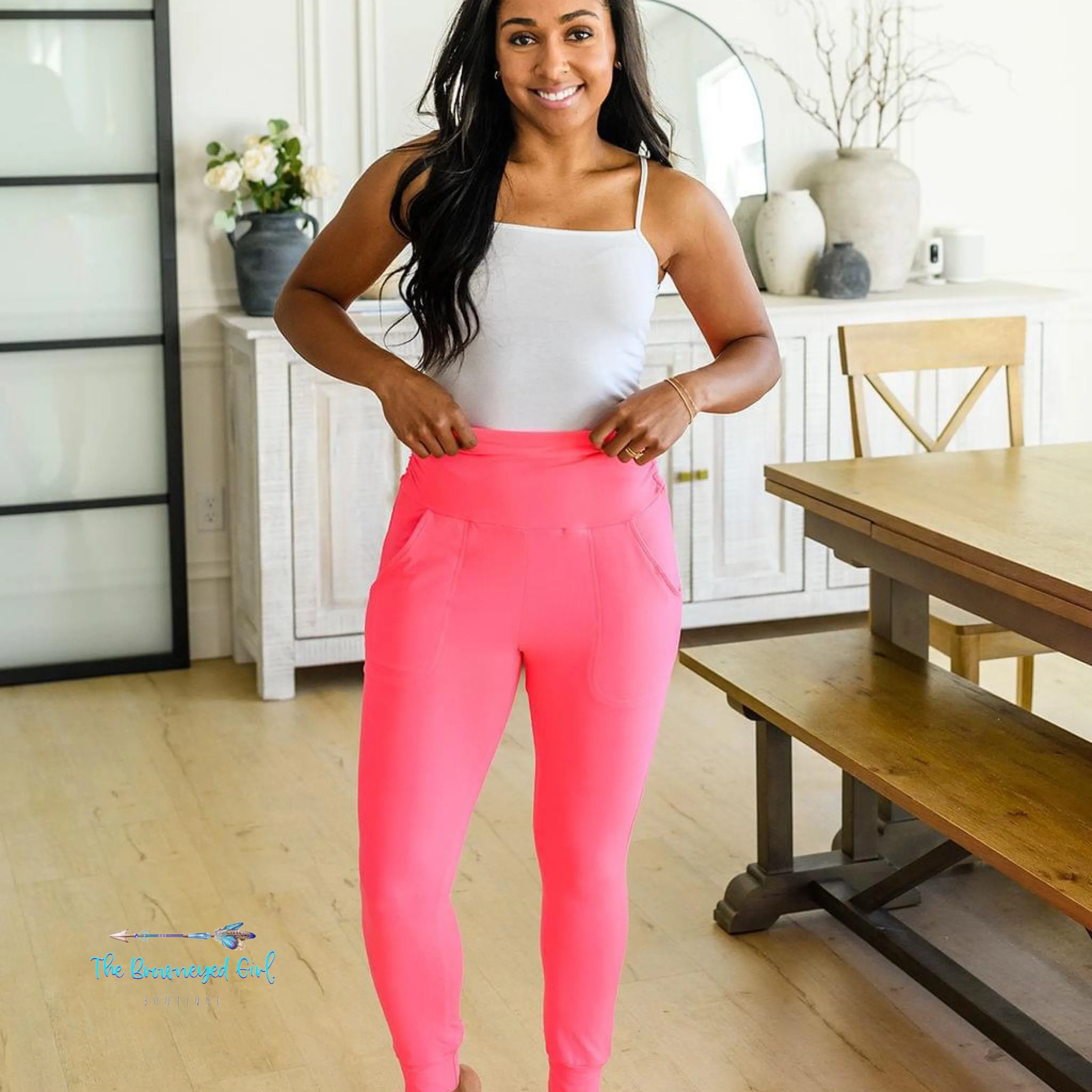 Shirley& Stone Haley Ruched  Waist Leggings/ Joggers 6 Colors