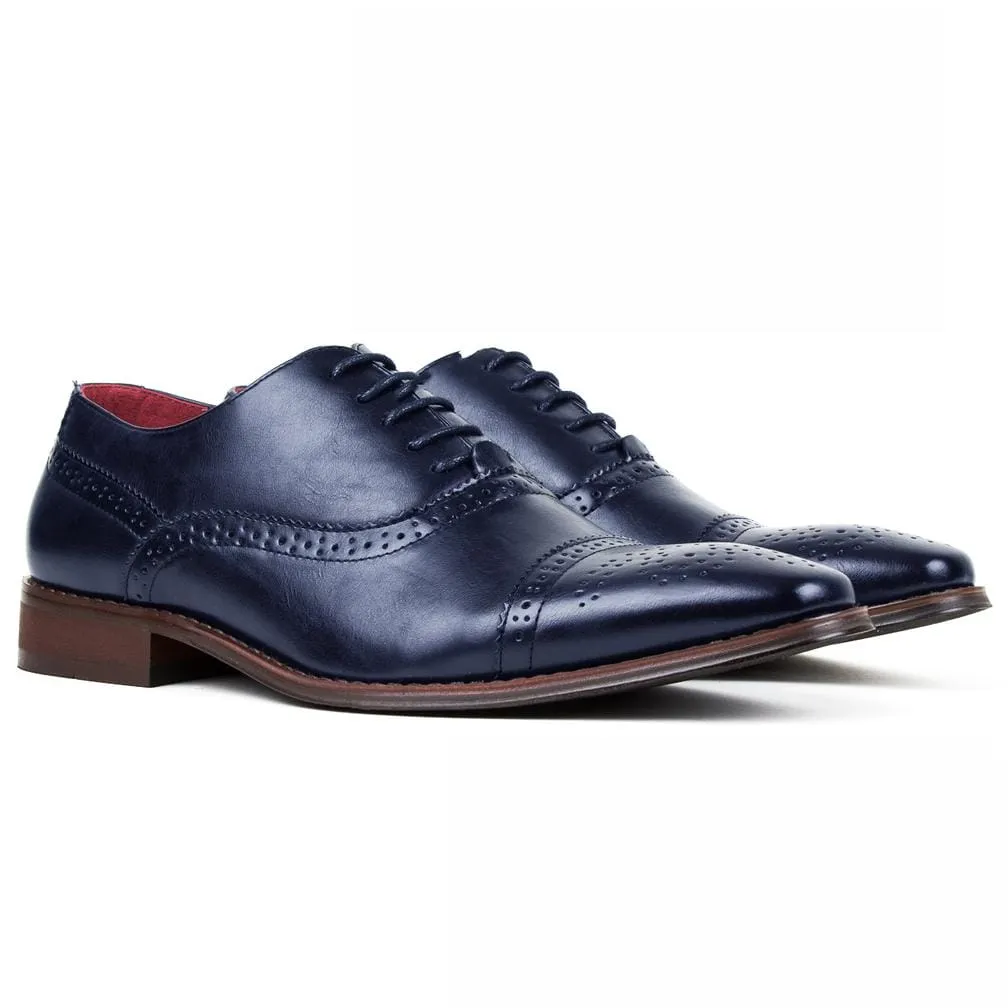 Signature Men's Brogue Cap Toe Dress Shoes