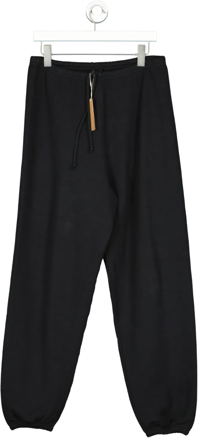 SKIMS Black Cotton Fleece Joggers UK M