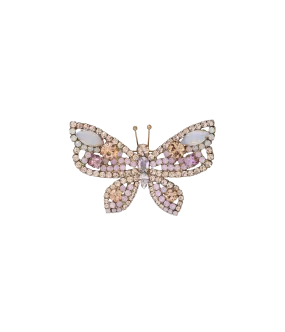 Small Butterfly in Light Peach / Rose Opal