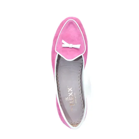 The Alyssa Loafer by Flexx - Fuchsia/White