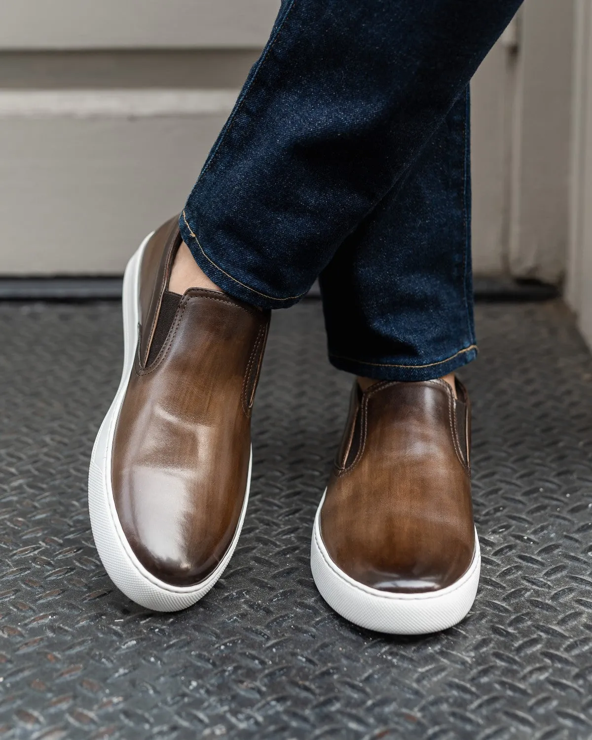 The Ellis Slip-On Sneaker - Brown