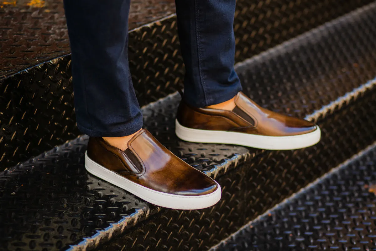 The Ellis Slip-On Sneaker - Brown