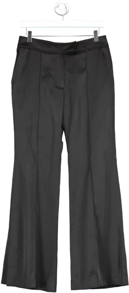 The Frankie Shop Black Split Hem Satin Trouser UK S