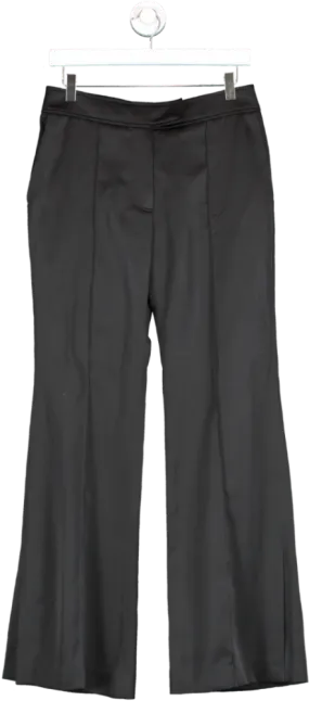 The Frankie Shop Black Split Hem Satin Trouser UK S