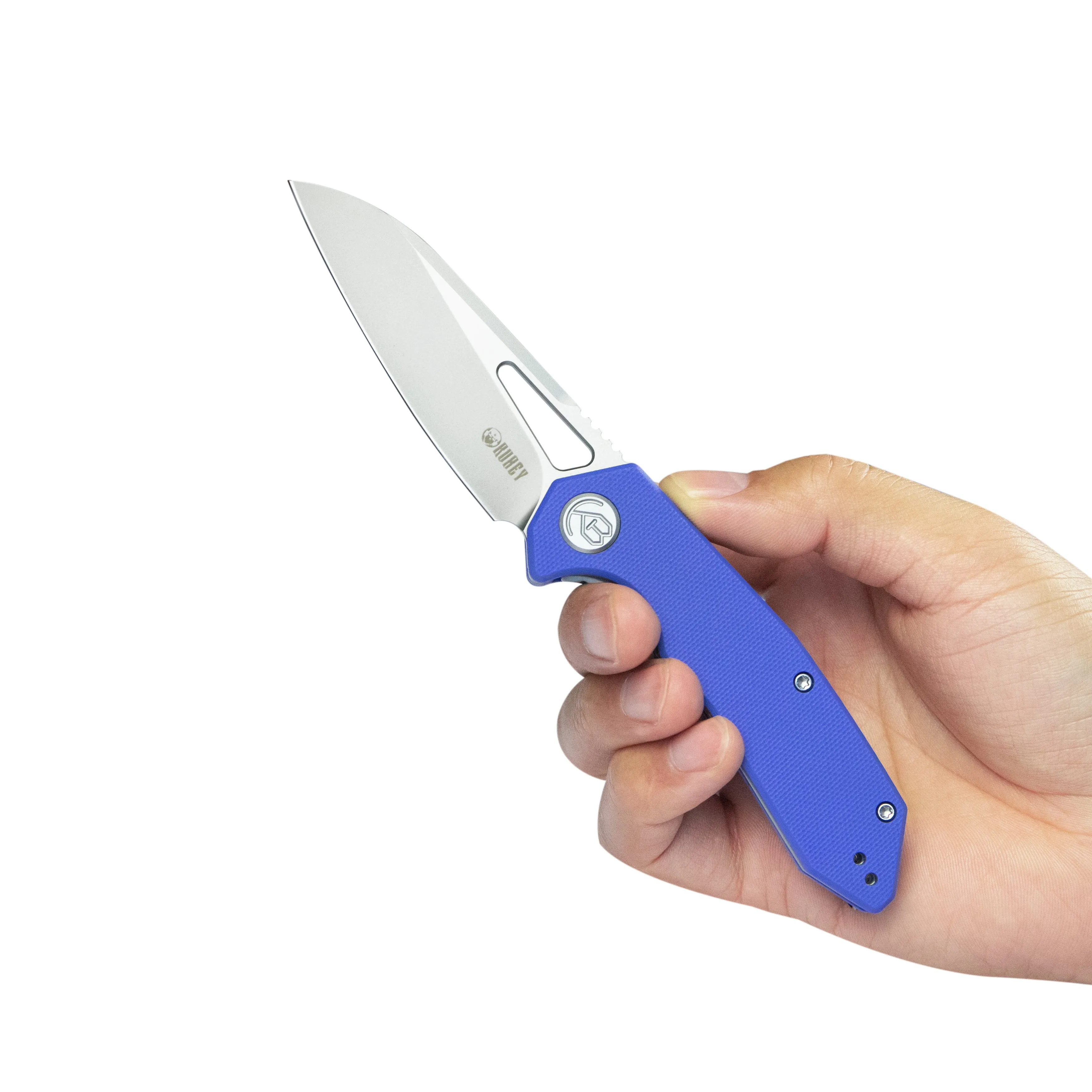 Vagrant Liner Lock Folding Knife Blue G10 Handle 3.1 Sandblast 14C28N KU291P