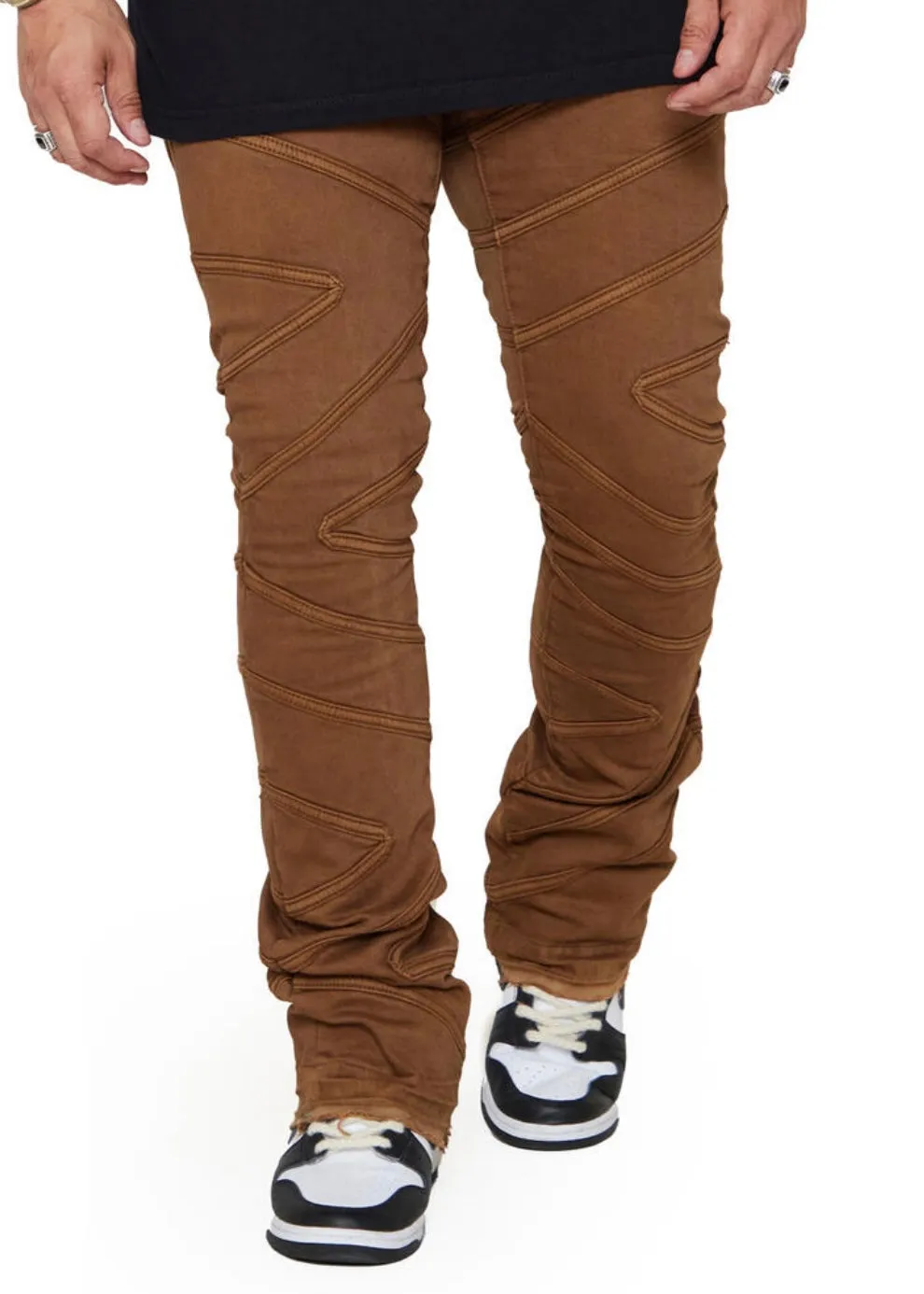 Valabasas “Cassius” Light Brown Stacked Jeans