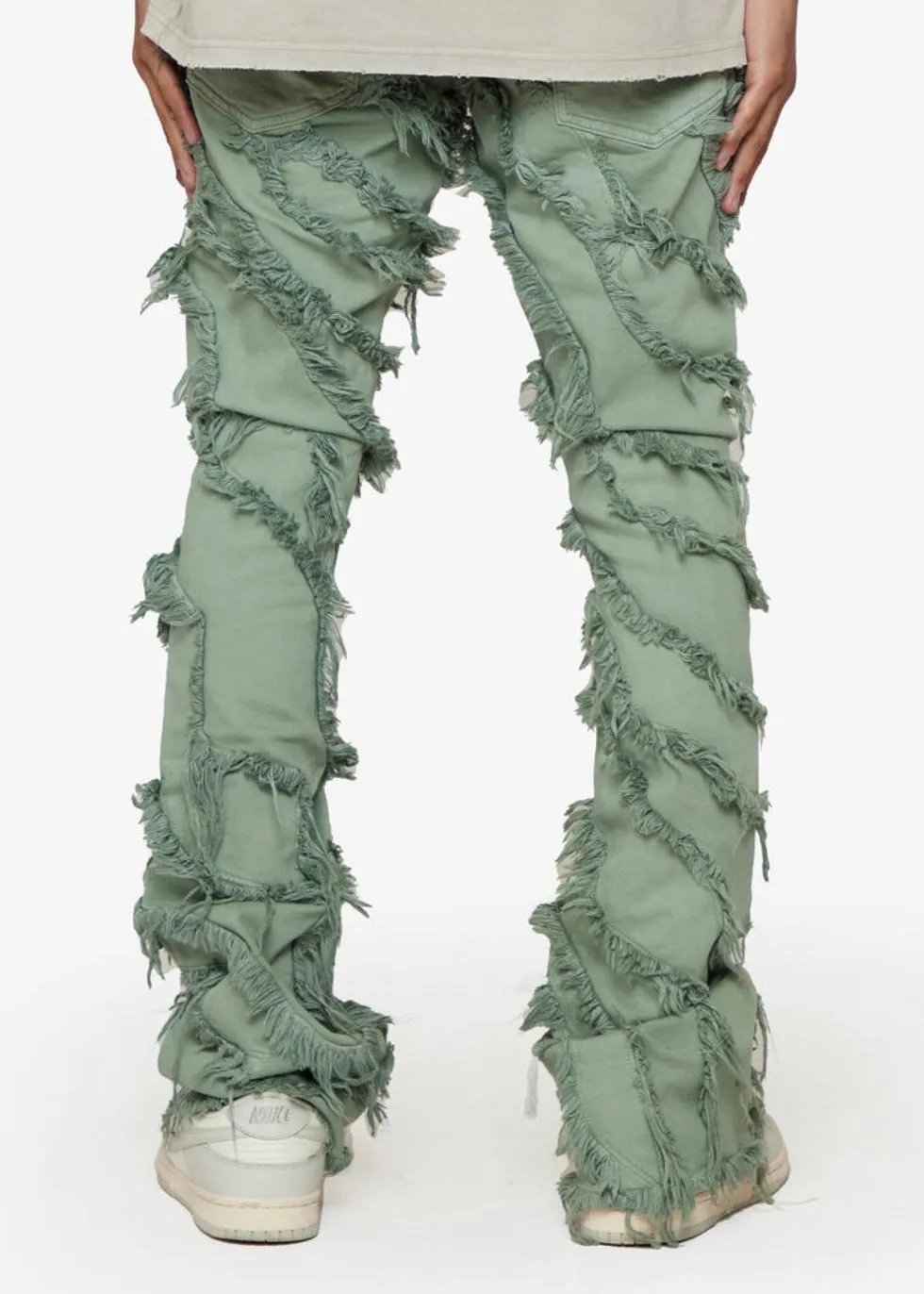 Valabasas “Grit” Light Emerald Stacked Jeans