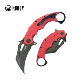 Wrath Karambit Folding Knife Red G-10 Handle 2.68 Blackwash 14C28N Blade KU261H