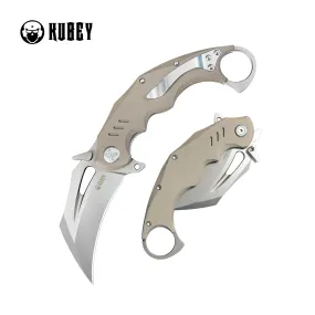 Wrath Karambit Folding Knife Tan G-10 Handle 2.68 Beadblast 14C28N Blade KU261C