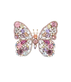 X-Large Butterfly in Crystal / Rose / Violet