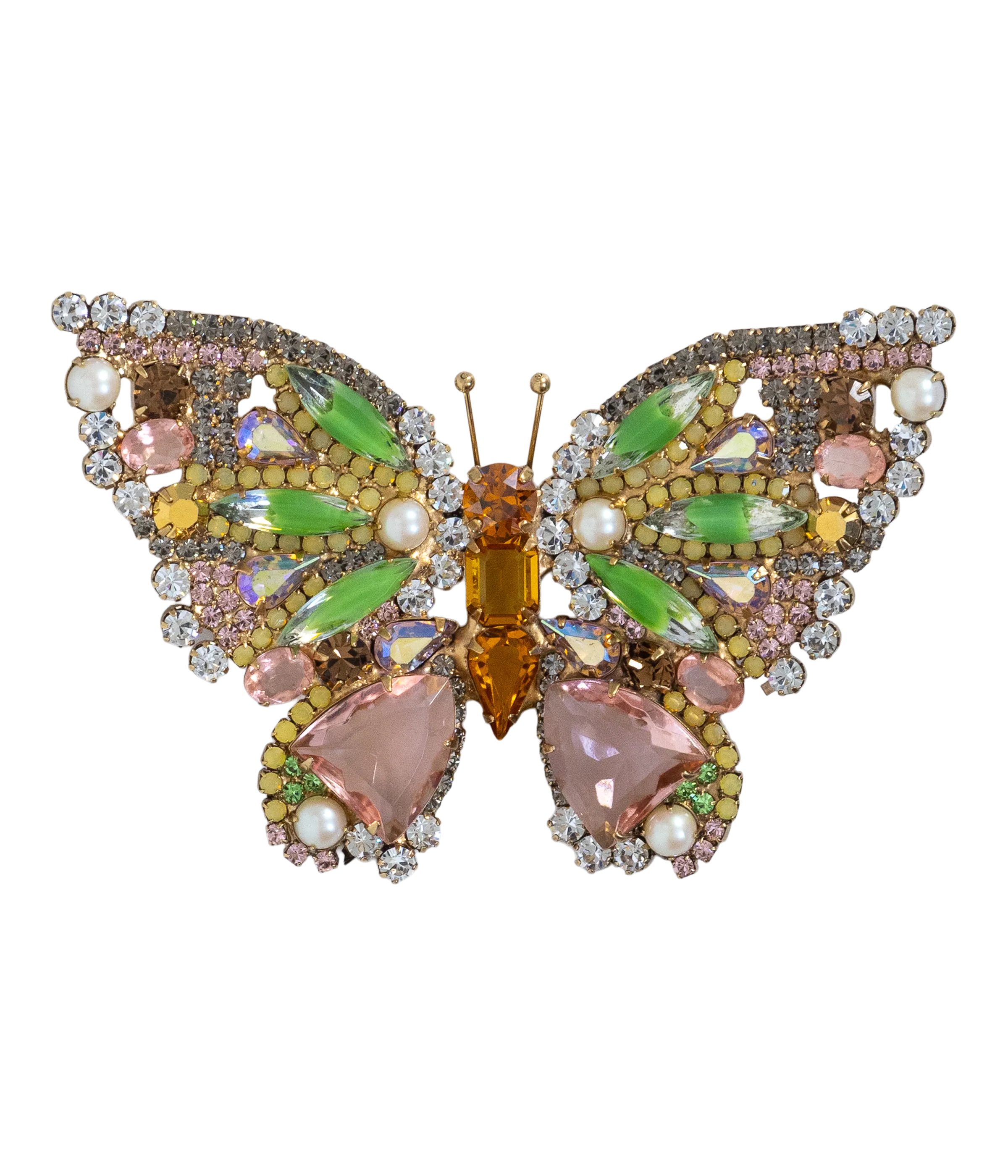 X-Large Butterfly in Pearl / Rosaline / Green