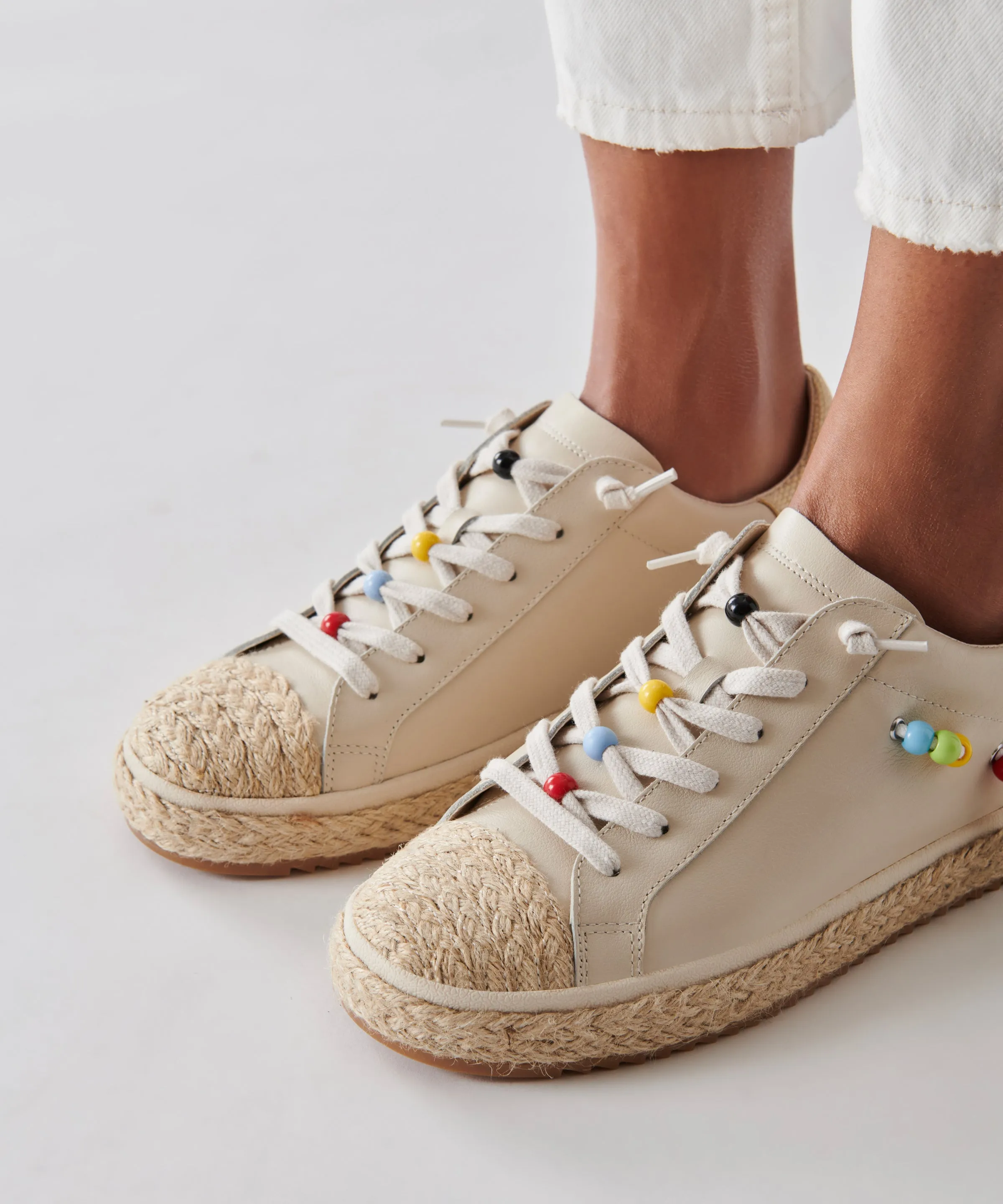 ZOE PRIDE SNEAKERS IVORY LEATHER