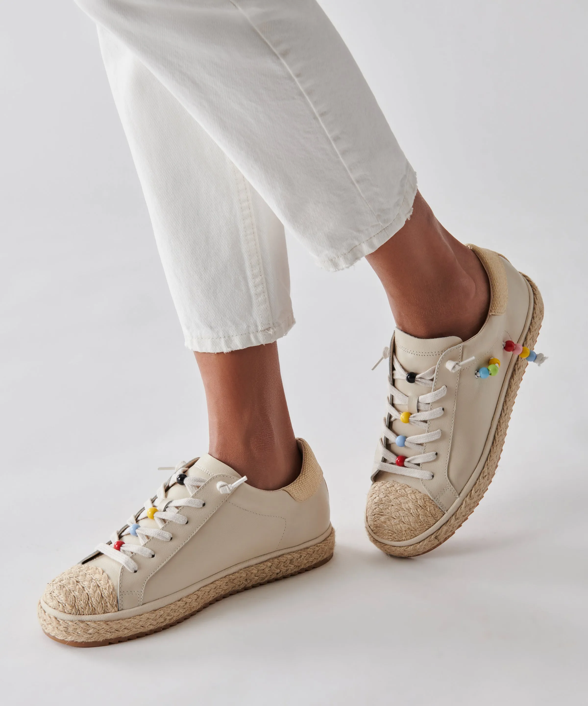 ZOE PRIDE SNEAKERS IVORY LEATHER